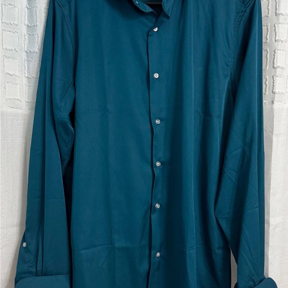 Men's Teal Dress Shirt